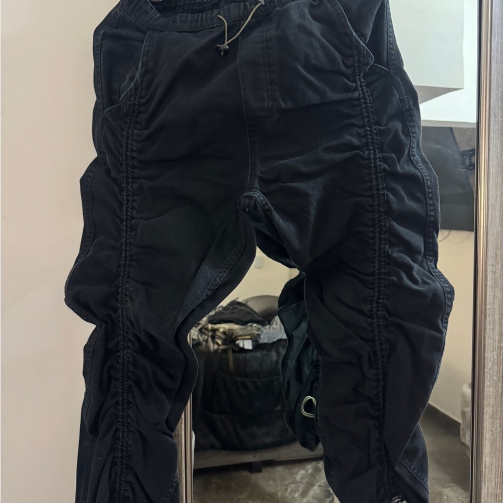 Men's Black Ruched Pants
